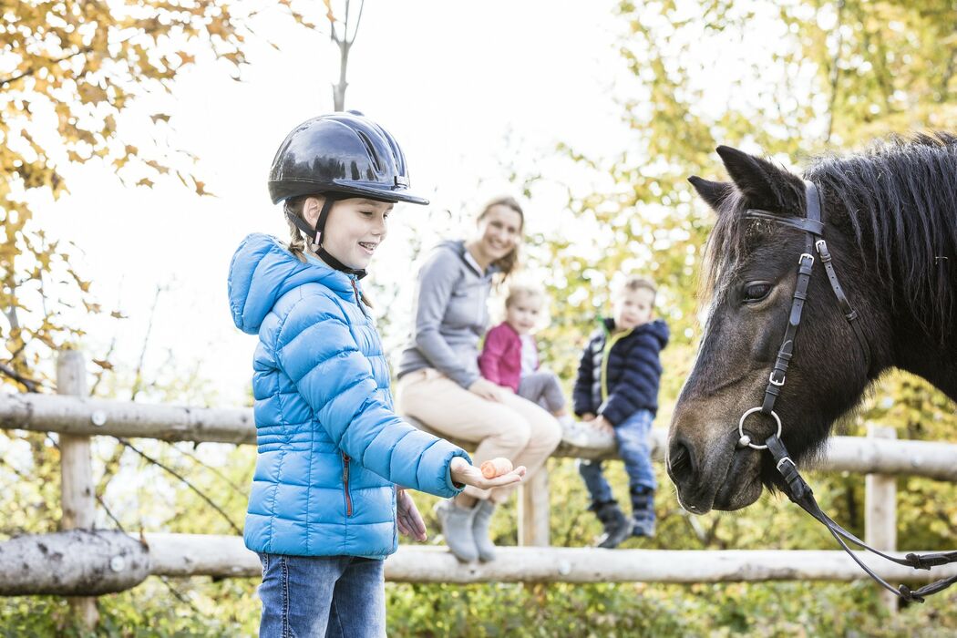 Reiten am Reiterhof im Kinderhotel Allgäuer Berghof