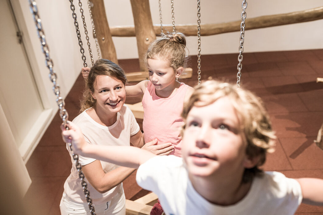 Indoor Kletterbereich für Kinder im Kinderhotel Allgäuer Berghof