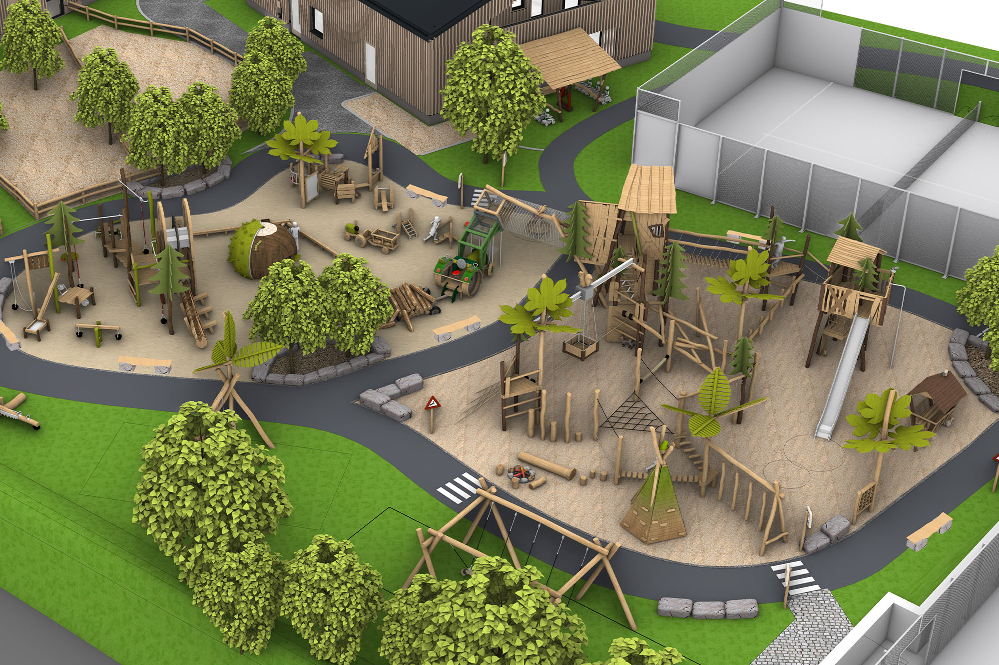 Kastanienspielsplatz – Kinderhotel Allgäuer Berghof Kastanienspielsplatz im Kinderhotel Allgäuer Berghof